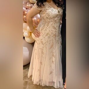 Adrianna Papell Embellished Godet Gown